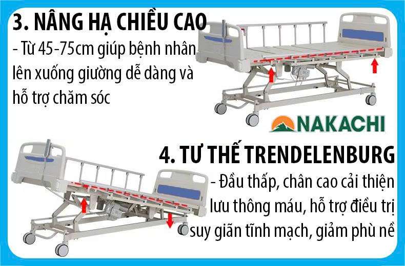 tinh nang nang ha chieu cao giuong y te h15
